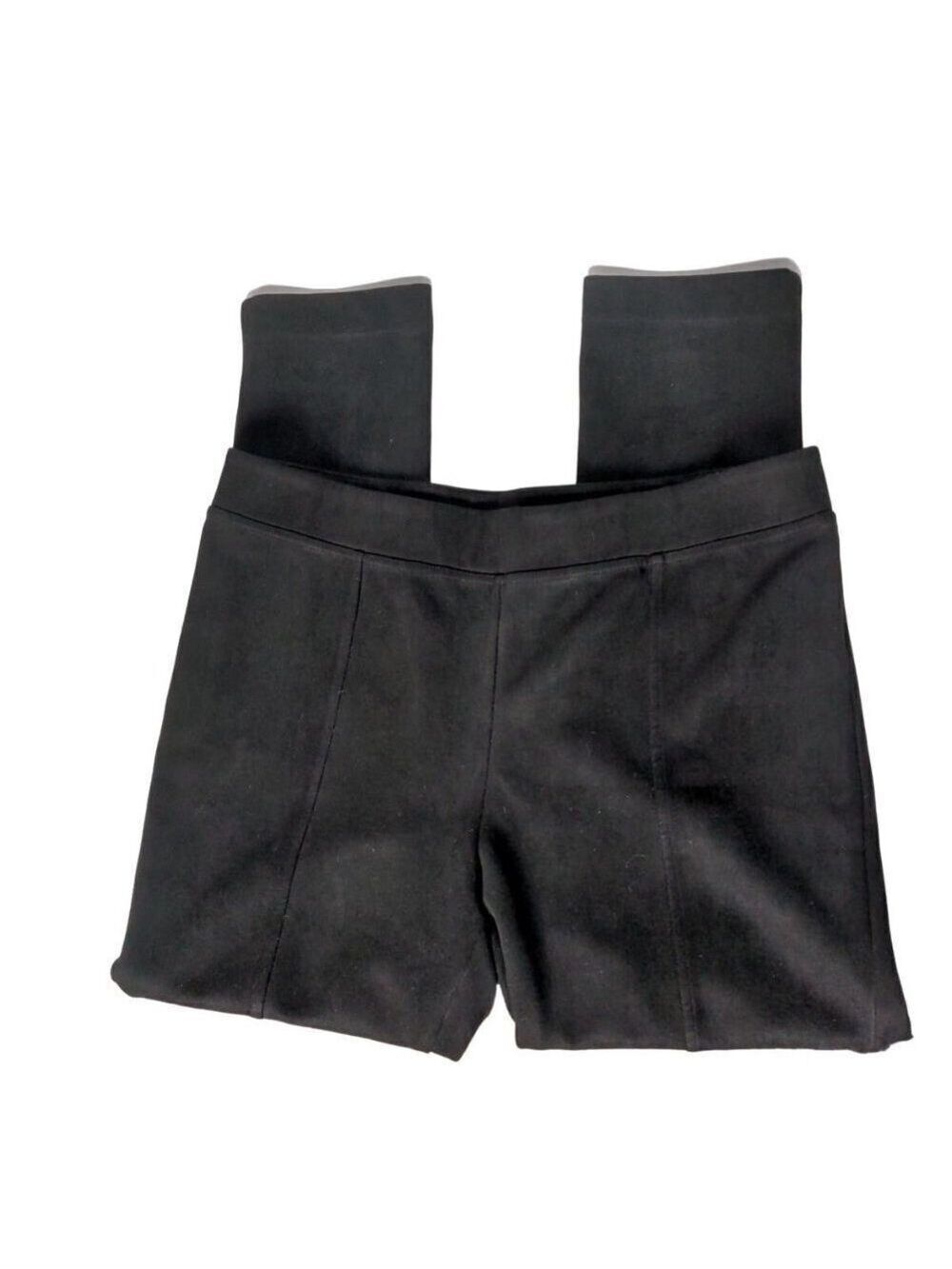Andrew Marc Black Faux Suede Straight Leg Pants XL